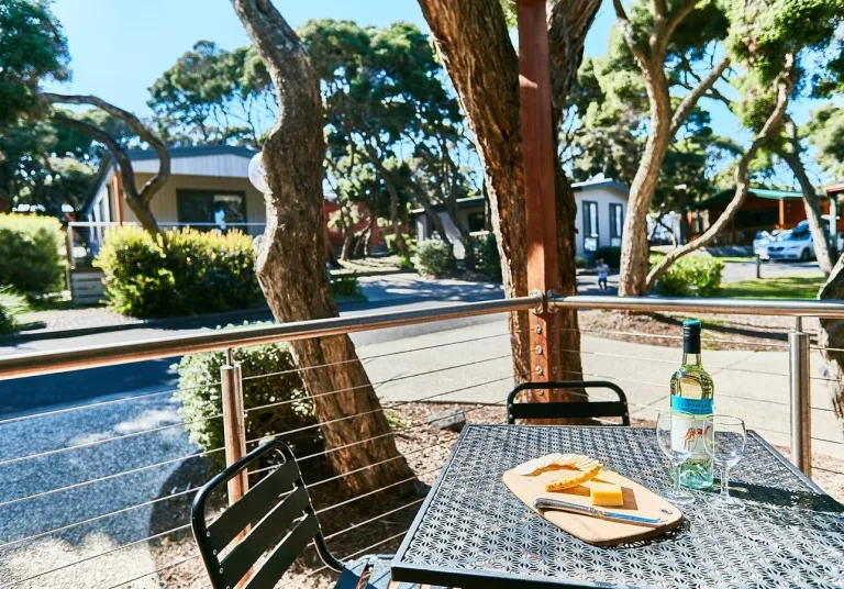 Deck with outdoor furniture