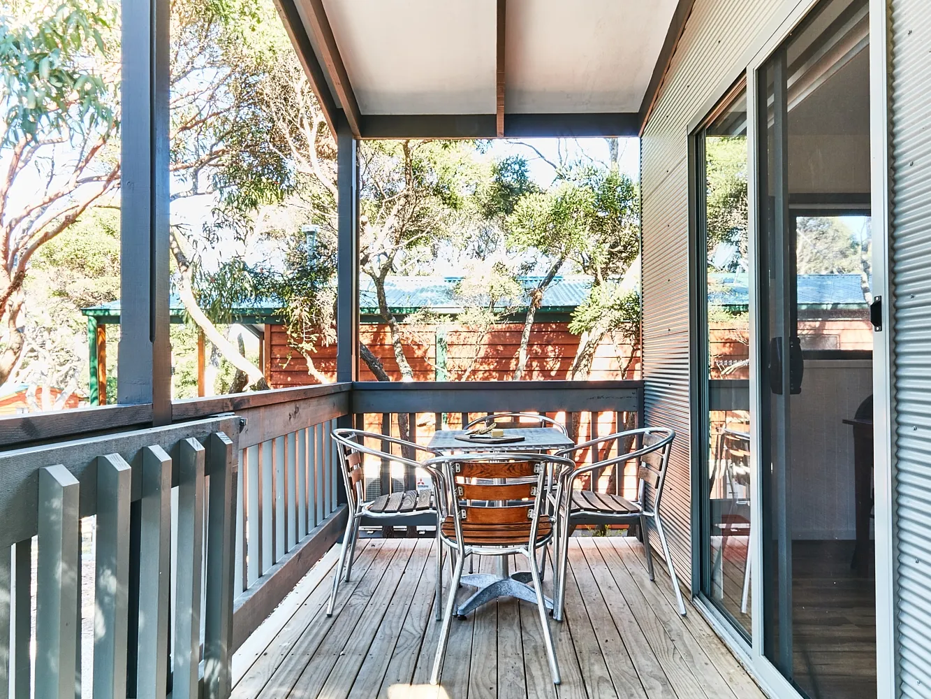 Deck with outdoor area and gate