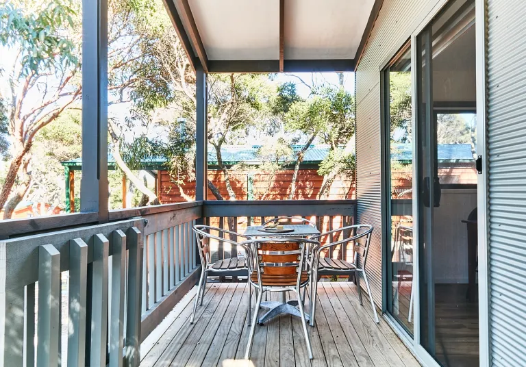 Deck with outdoor area and gate