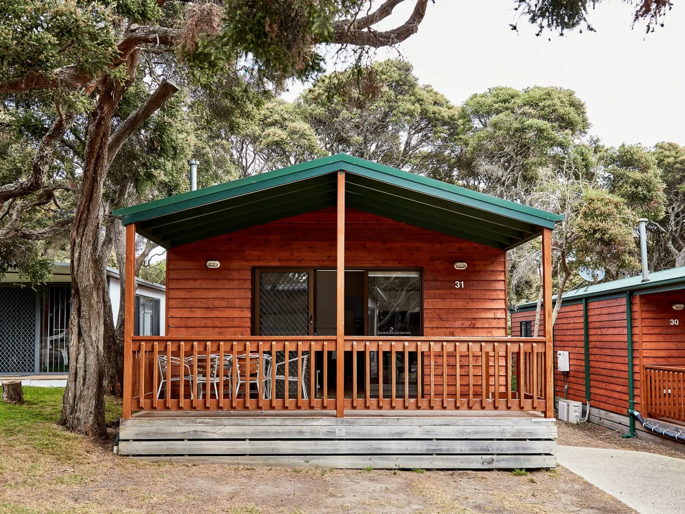 Deck with outdoor furniture