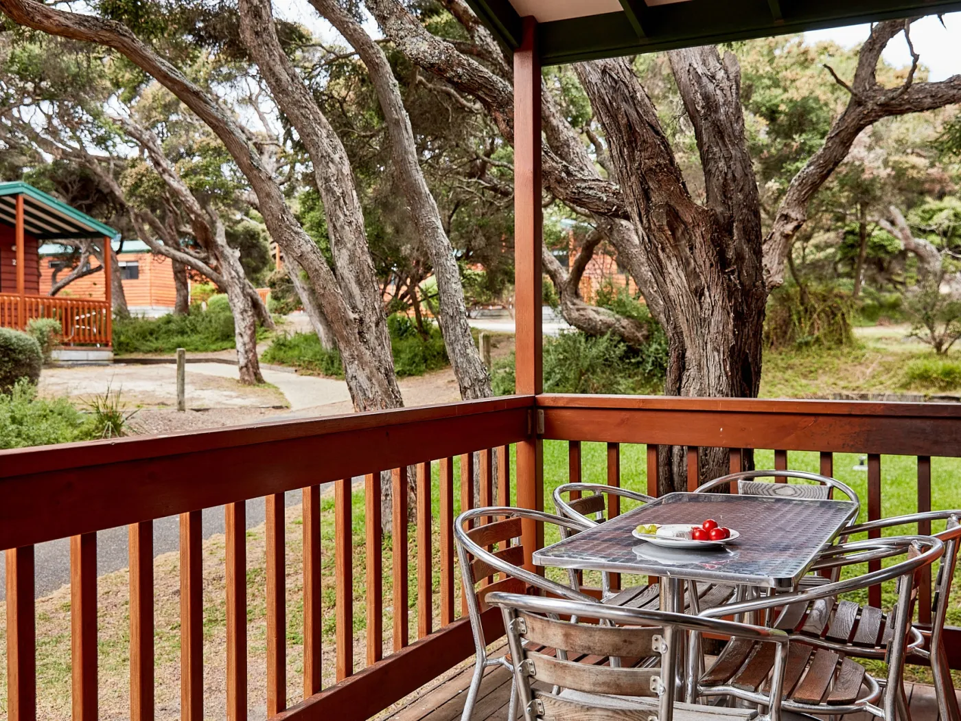 Deck with outdoor furniture