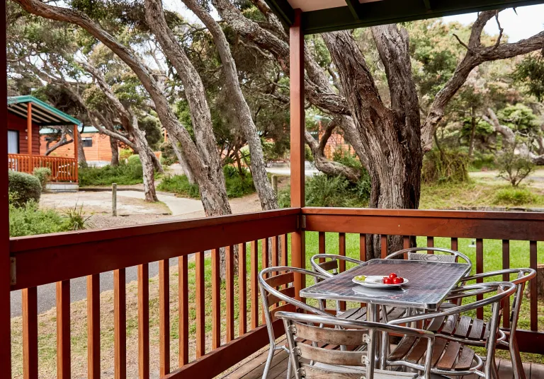 Deck with outdoor furniture