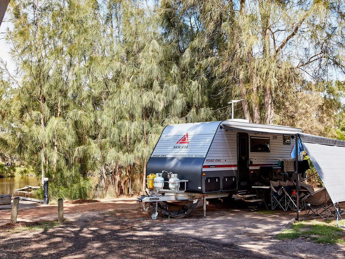 Caravan sites right on the river