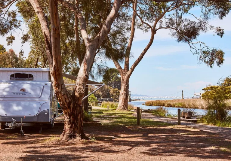 Camp right on the river