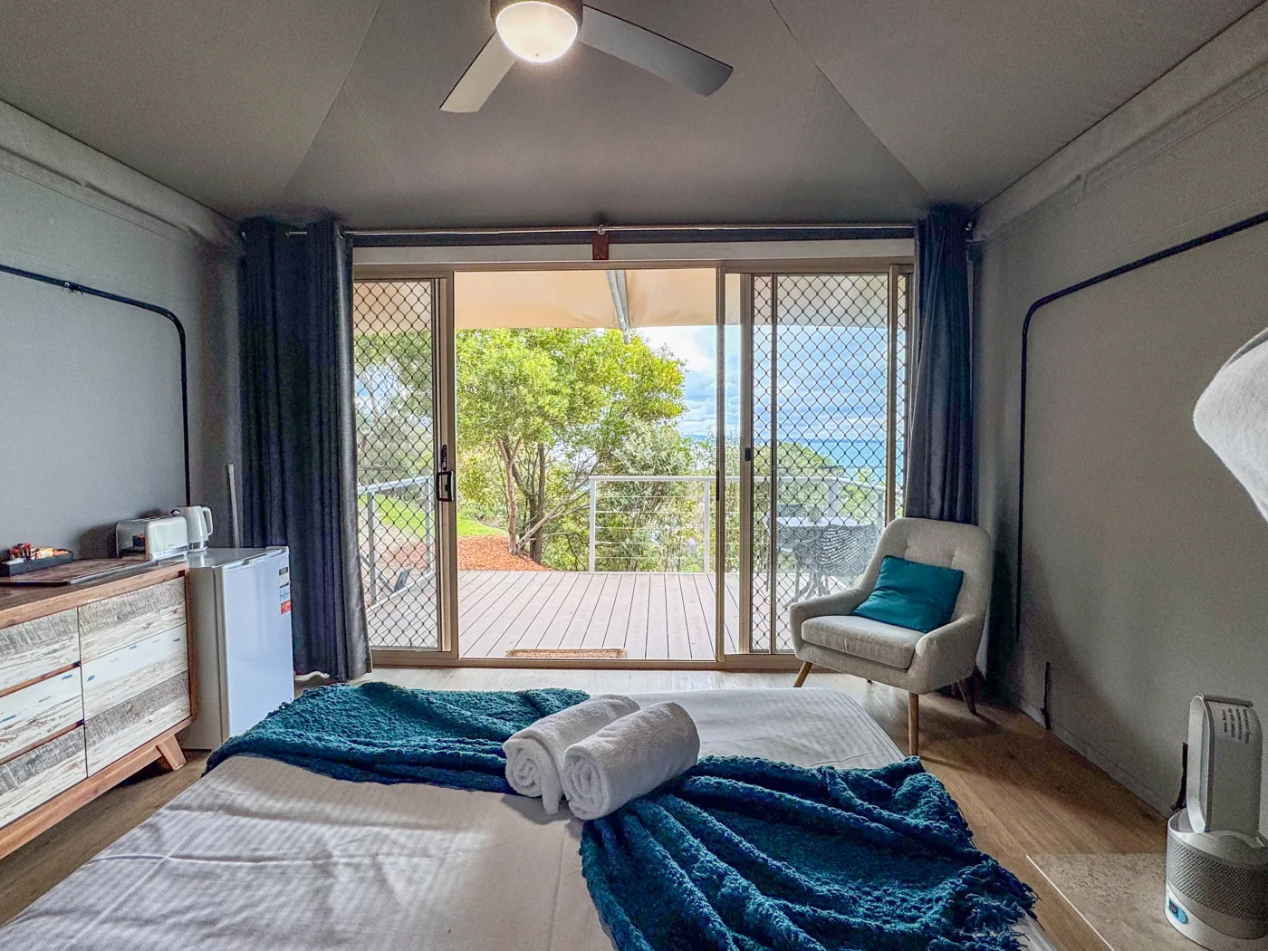 Lorne Eco Safari Tent looking out