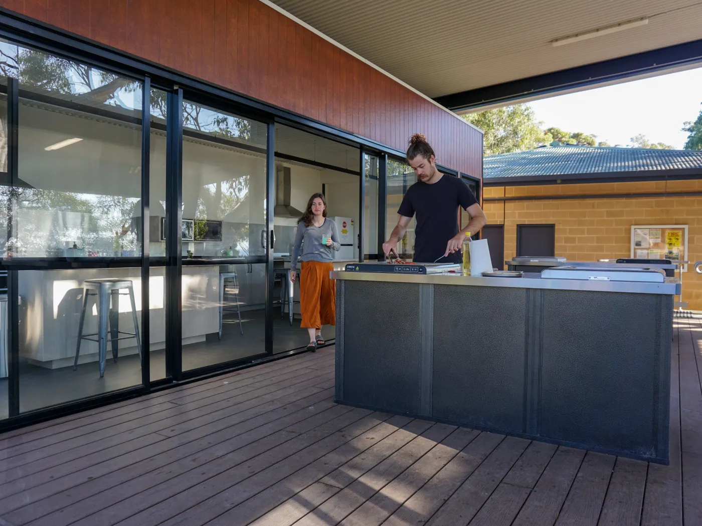 Camp kitchen and BBQ area