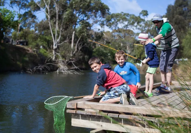 Fishing platforms along Erskine River