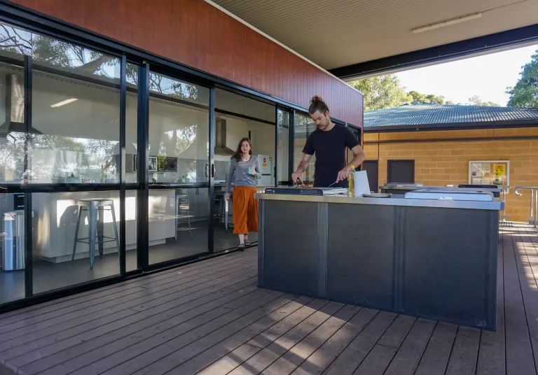 Camp kitchen and BBQ area