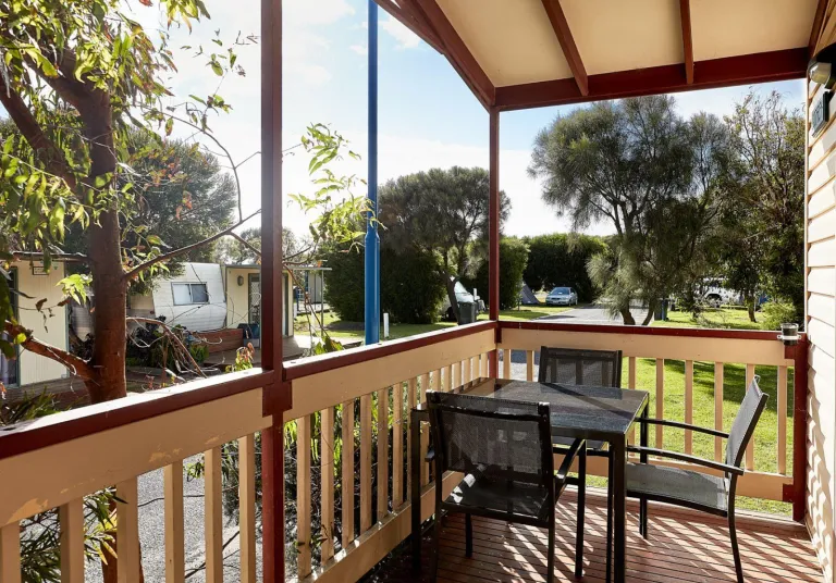 Deck with outdoor furniture