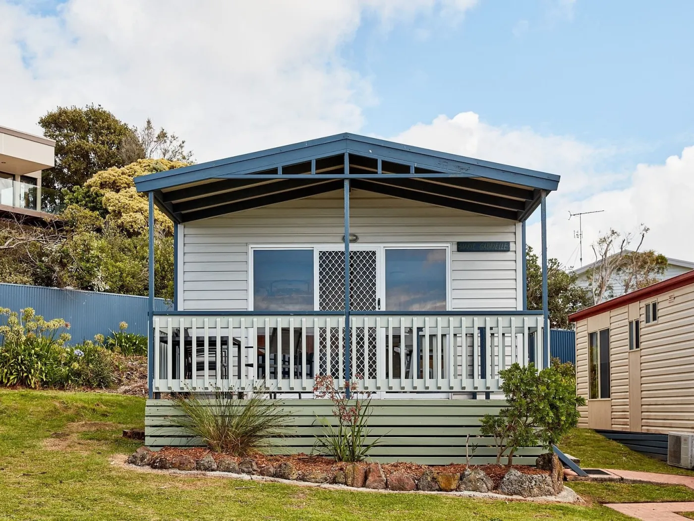 Deck with outdoor furniture