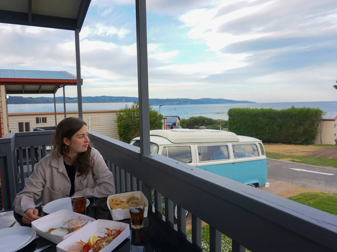 Deck with beach view