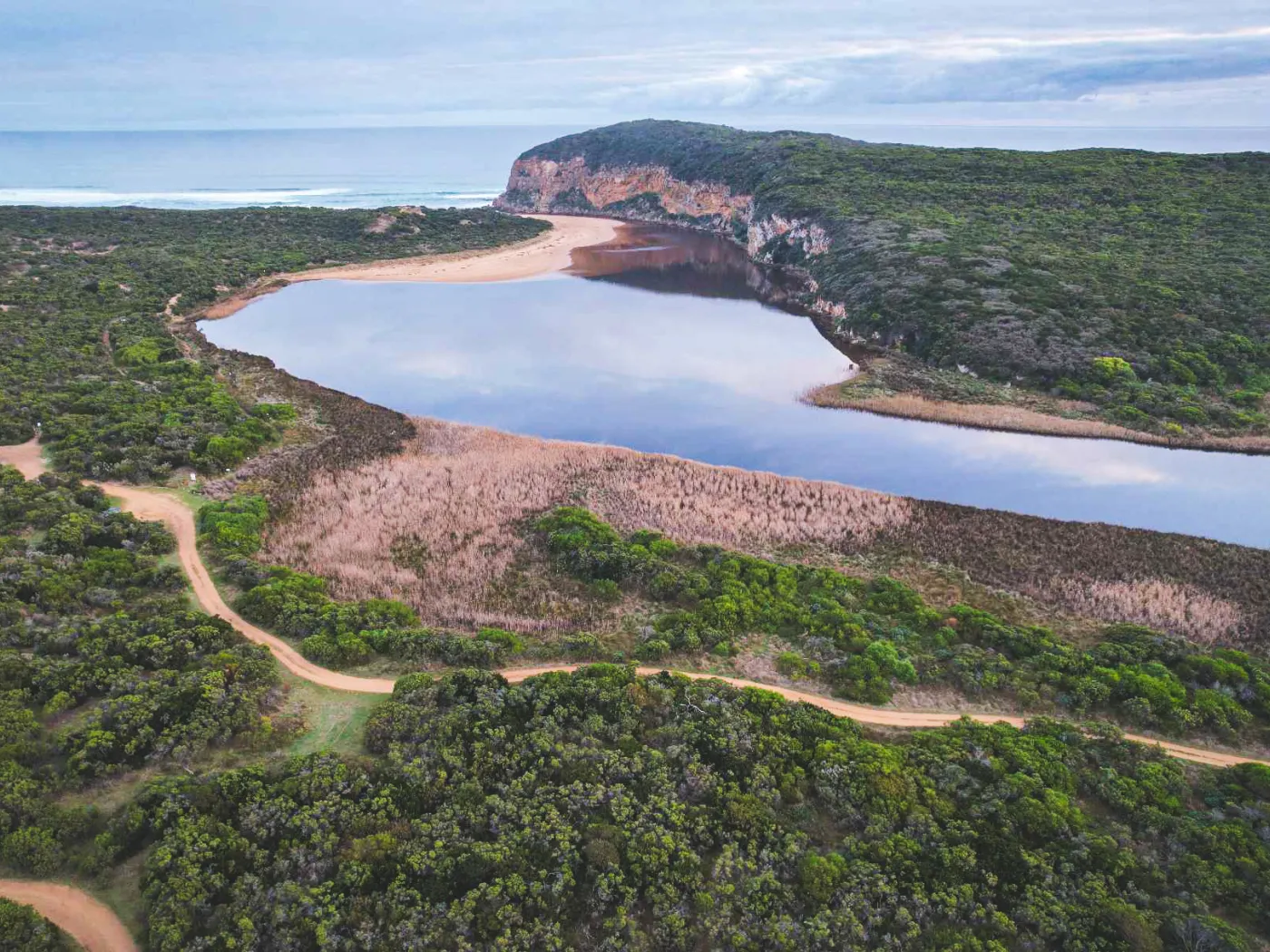 Beach & river location