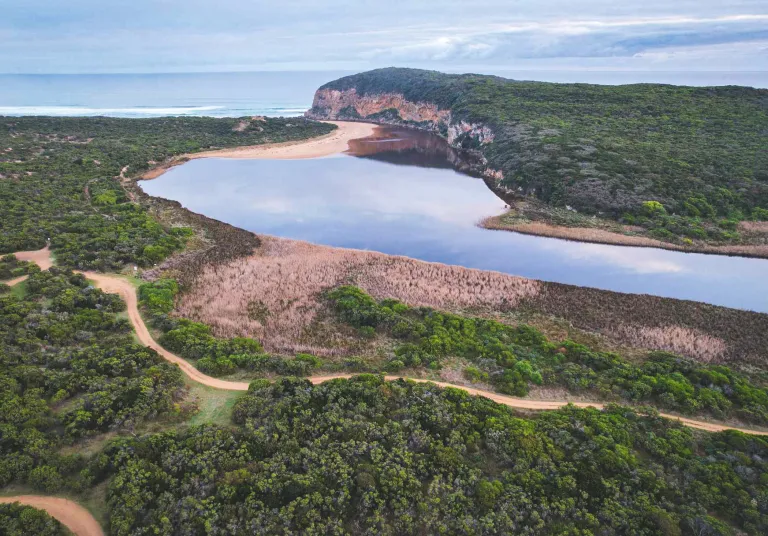 Beach & river location