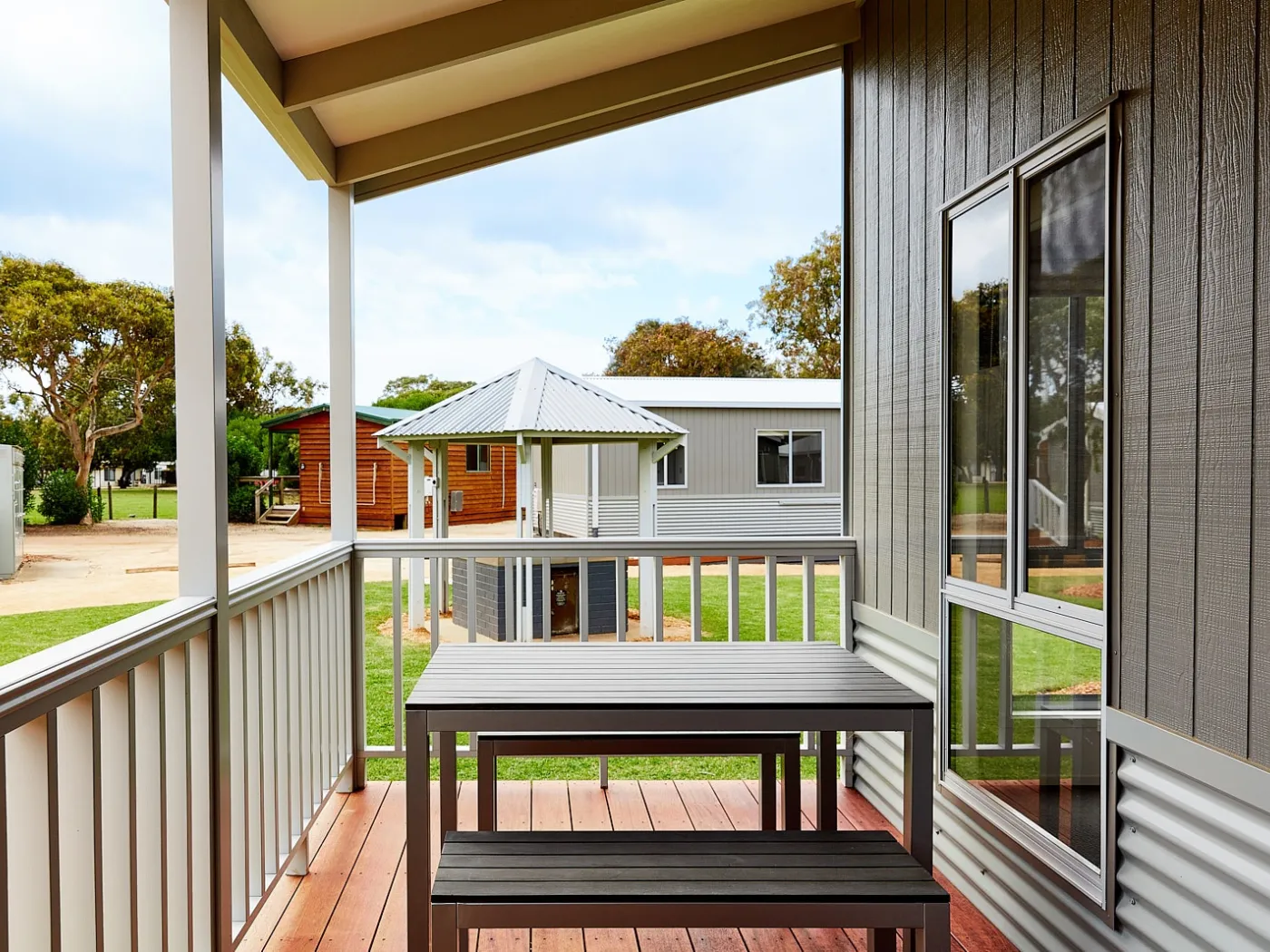 Deck with furniture