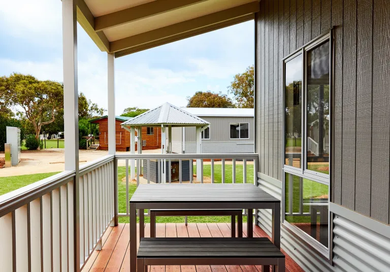 Deck with furniture