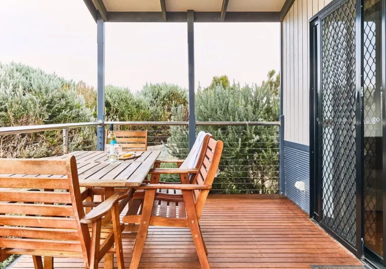 Deck with outdoor furniture