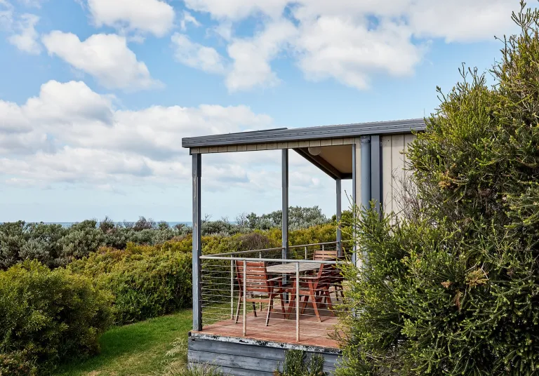 Deck with outdoor furniture