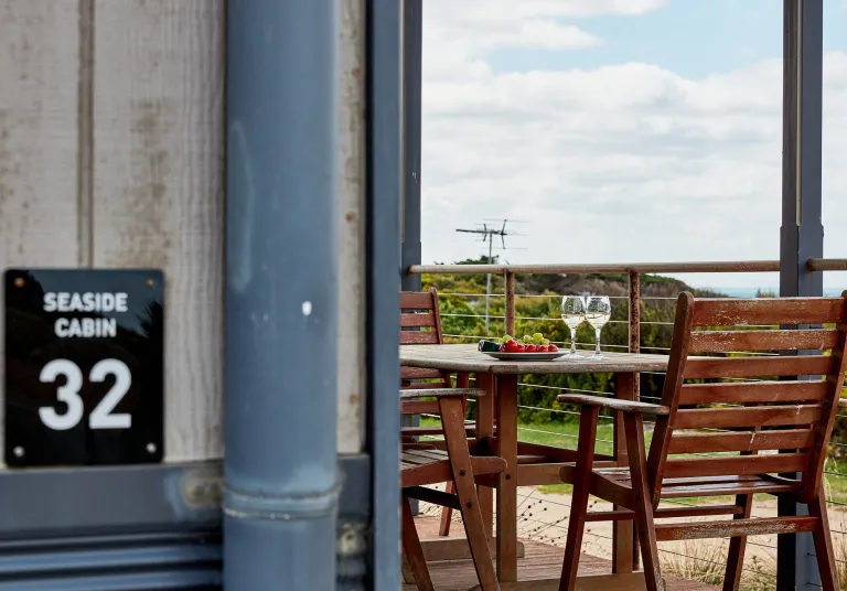 Deck with furniture and views