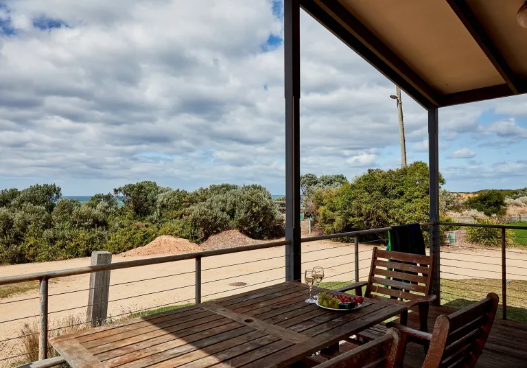 Deck with furniture and views